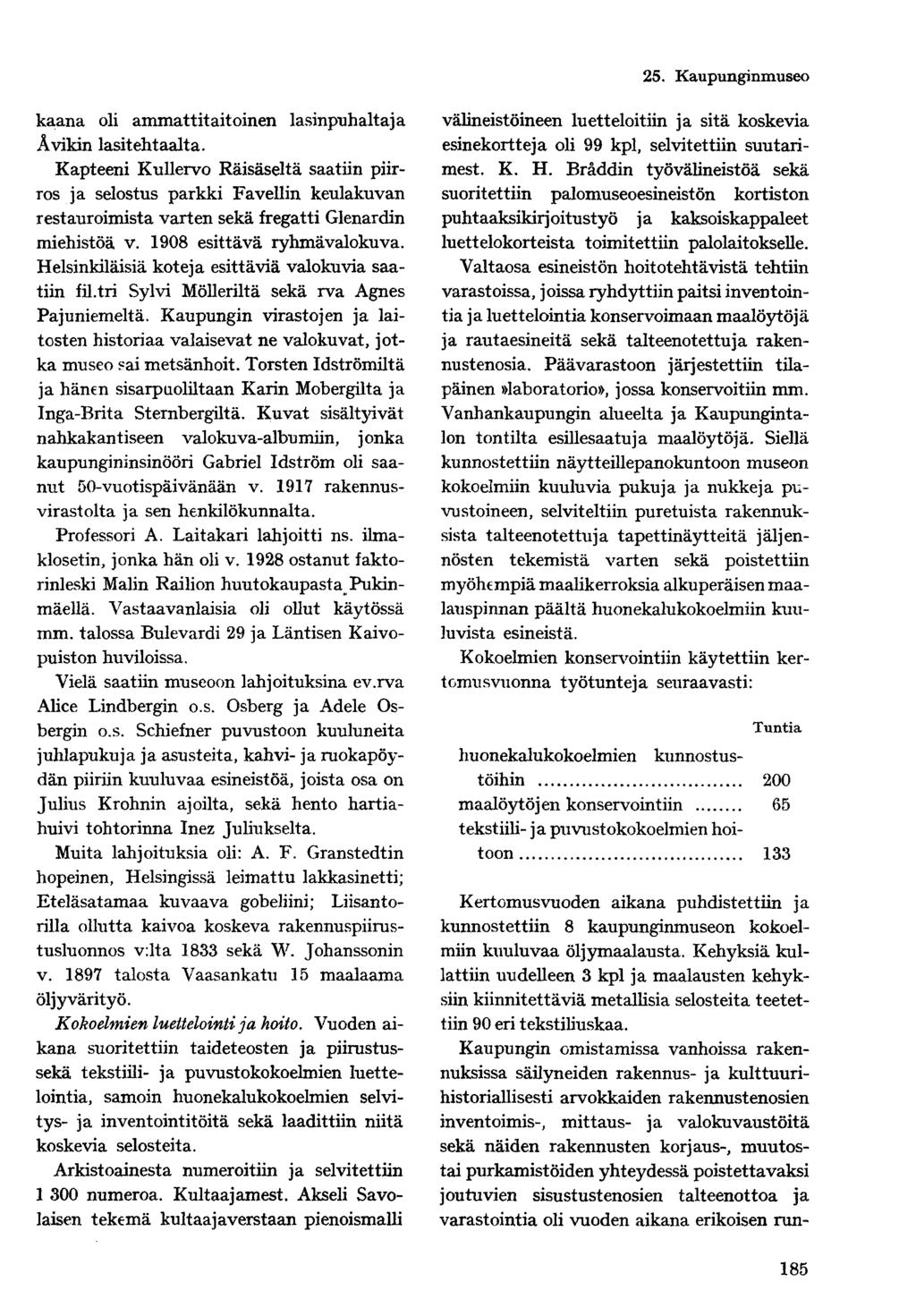 26. Kaupunginorkesteri kaana oli ammattitaitoinen lasinpuhaltaja Ävikin lasitehtaalta.
