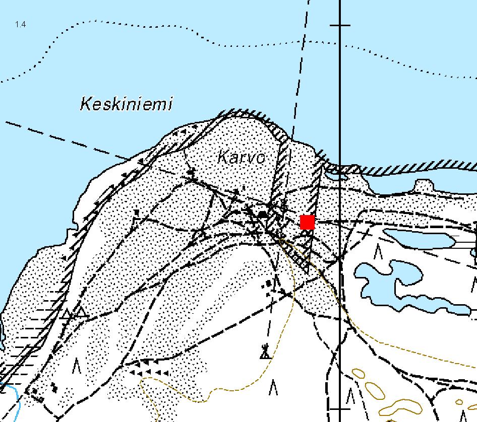 7. SMEDIN MÖKKI Ote maastokartasta 2531 10 x=7222 484, y=3389 913, z=2 m