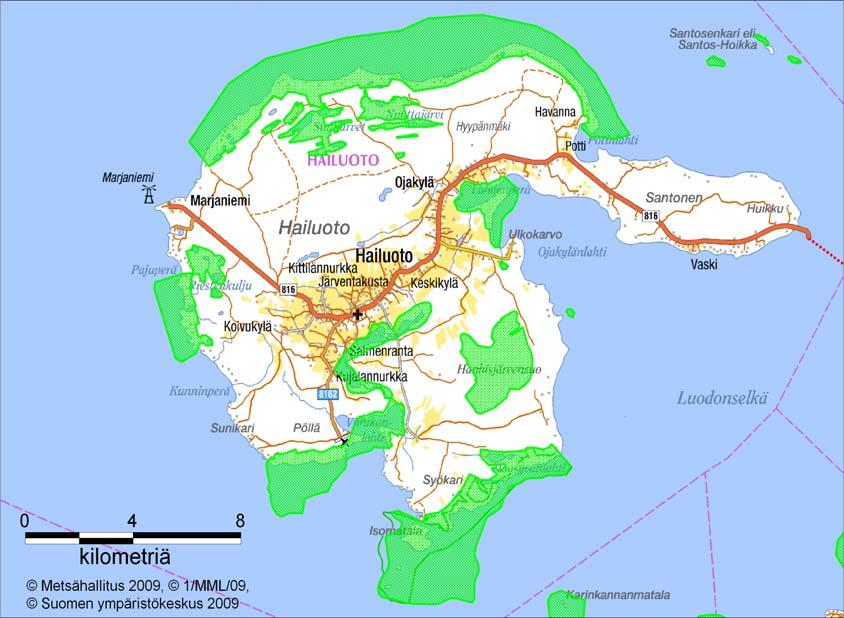 1. JOHDANTO 1.1. Inventointialueen kuvaus Inventointialue koostuu viidestä Hailuodon Natura 2000 alueista, jotka sijaitsevat eripuolilla saarta Luodon, Hanhisen ja Syökarin alueella.