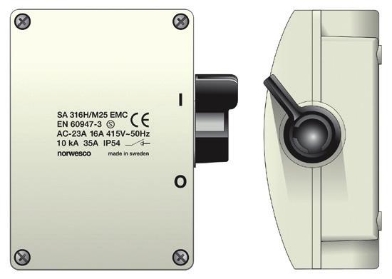 TURVAKYTKIMET MUOVIKOTELOITU/TERÄSKOTELOITU Silumiinikoteloitu turvakytkin 25A/M32 Teräskoteloitu turvakytkin 80 250A Kestävä turvakytkin vaativiin olosuhteisiin Kotelo on valmistettu silumiinista