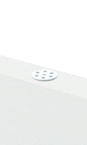 KUVAUS Rockfon System Contour Ac Baffle on kehyksetön akustinen melunvaimennin, joka koostuu yhdestä 50 mm:n kivivillalevystä ja vaijerisarjasta.