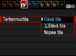 Tarennustilan muuttaminen Tarennustilan valitseminen Kamerassa on tarennustilat [Elävä tila], [u Elävä tila] (asvontunnistus, s. 129) ja [Nopea tila] (s. 133).