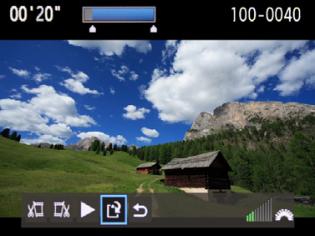 X Videon ensimmäisen ja viimeisen ohtausen leiaaminen Voit leiata videon ensimmäistä ja viimeistä ohtausta 1 seunnin välein. 1 2 3 4 Valitse videon toistonäytössä [X]. Muoausnäyttö tulee näyviin.