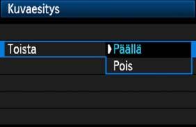 Lopeta uvaesitys ja palaa asetusnäyttöön painamalla <M>painietta. Keseytä uvaesitys painamalla <0>.