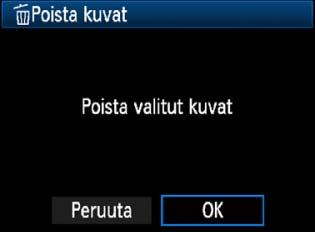 Valitse poistettava uva <U>painieella ja paina sitten <V>painietta. <X>-valintameri näyy myös vasemmassa yläulmassa. Jos haluat valita lisää poistettavia uvia, toista vaihe 3. Poista uvat.