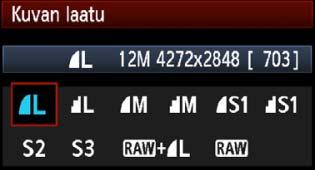 Kuvan tallennuslaatuasetusten ohje (noin) c Noin 0,35 (0,35 M) 0,3 11280 11280 1 Korea Noin 12,2 16,7 210 5 1+73 laatu (12,2 M) 16,7 + 4,4 170 1 * Tiedostooo, mahdollisten otosten määrä ja masimijaso