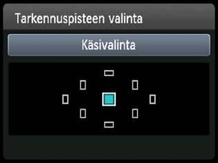 S AF-pisteen valintan Perusuvaustiloissa amera tarentaa yleensä lähimmän ohteen automaattisesti. Tämän vuosi haluamaasi ohdetta ei aina tarenneta.