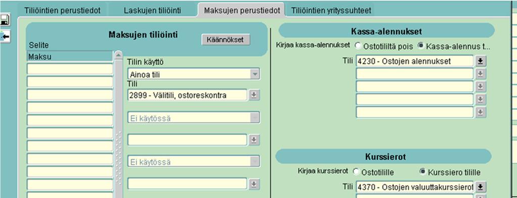 oletuksena, mutta Kirjanpidossa perustettu