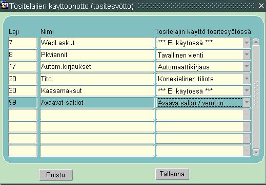 käyttötavat.