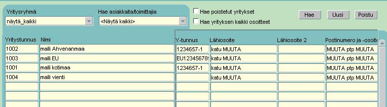 sovelluksissa käyttöön (Ostoreskontra, Weblaskutus): Kirjanpito-käsikirja löytyy Visma Communityn