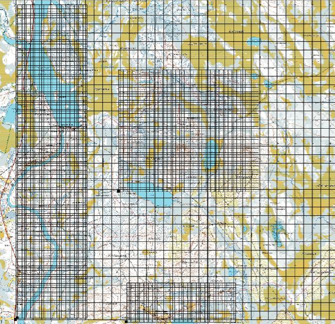 201(352) laajuinen havaintopisteverkosto (Kuva 10-2). Havaintopisteitä sijoitettiin tarkastelualueelle 150-500 metrin välein.