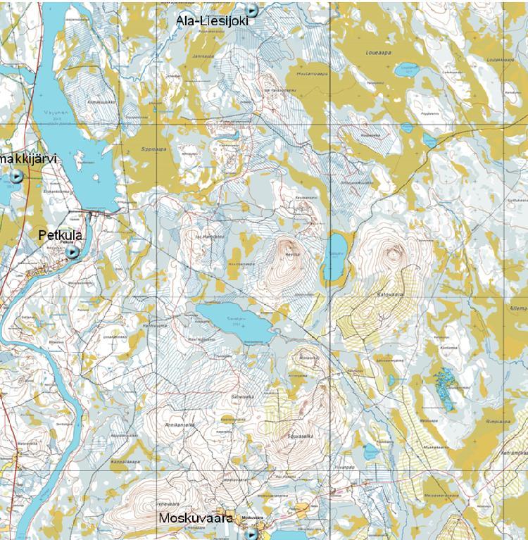 203(352) Kuva 10-4. Aikasarjojen tulostuspisteet kaivoksen lähialueella. 10.3.3 Vaikutukset ja niiden merkittävyys 10.3.3.1 Rakennusvaihe Kevitsan kaivoksen laajennusvaiheen rakennustyöt ajoittuvat kaivoksen toiminta-ajalle.