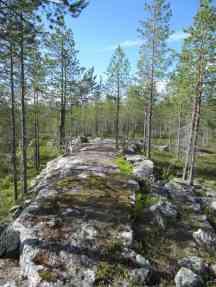 21 Kuva 4-2. Metsälakikohteita. Kalliot /kivikko Palonenäkkeenvaaralla (vasen), puron varsi Kuovitunturin rinteessä (oikea).