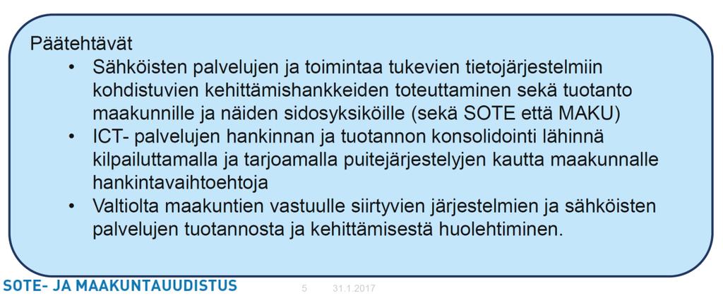 Valtakunnallinen ICT-palvelukeskus 31.5.