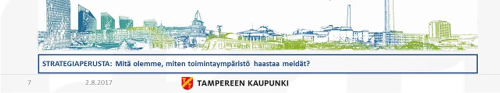 Tampereen tilaa ja kykyä edetä vuodelle 2030 asetettujen tavoitteiden suunnassa