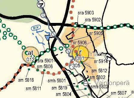 sijainneen Yläneen kunnan yleisen kaatopaikan käyttö loppui vuonna 2001. Aluetta halkoo 110 kv:n suurjännitelinja, jonka alusta pidetään avoimena.