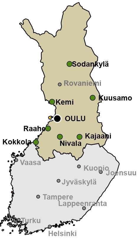 Oulun yliopiston konetekniikan osastolla on merkittävä alueellinen rooli Oulun yliopiston konetekniikan osasto on alan pohjoisin yliopisto-osasto ja sen maantieteellinen vaikutusalue kattaa yli puoli