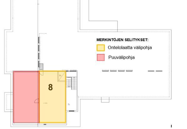 VÄLIPOHJAT Kuva 24. Ensimmäisen kerroksen ala- ja välipohjat pohjakuvassa Kuva 25. 2. kerroksen välipohjarakennetyypit 17 (31) TUTKIMUSSELOSTUS 7.