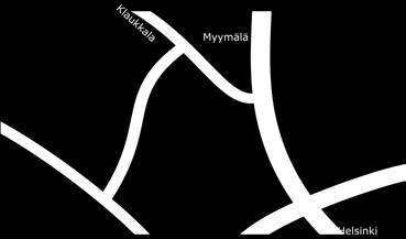 Myymälän kohdalla Toivolan pysäkki. Kivistön asemalta on 7km myymäläämme.