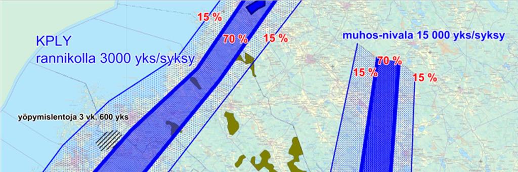 11 vaittiin 760 kurkea, joista jopa 85 % ohitti länsipuolelta. Hankealueen tiheydeksi arvioitiin 157 yks/km ja koko alueen muuttaneiden määräksi 2400 yksilöä.