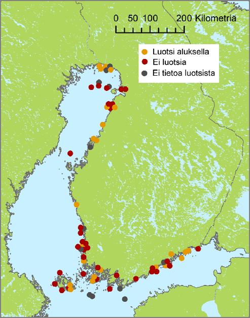 Pienten säiliöalusten luotsinkäyttövelvollisuus 49 teissa. Haasteellisten olosuhteiden vuoksi alusten turvallinen ohjailu edellyttää hyvin vahvaa aluetuntemusta ja kokemusta meriliikenteestä.