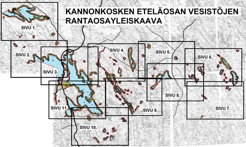 Rantaosayleiskaavojen alueella on joitakin sellaisia ranta-asemakaavoja, joiden alueelle on toteutunut vakituista asutusta ja tästä syystä ranta-asemakaava ei enää ole oikea kaavamuoto alueella.