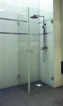 VETO 5x54 Suihkunurkka kiinteällä seinällä ja kääntyvällä ovella jossa kiinteä osa TUOTEYHDISTEMÄ Kiinteä suihkuseinä Kääntyvä suihkuseinä kiinteällä osalla (kiinteä osa) Kääntyvä suihkuseinä
