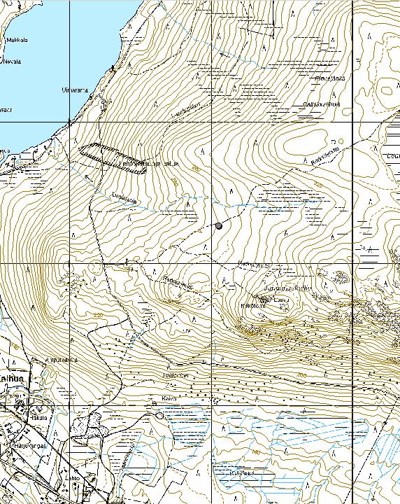 500 m Kartta 3. Kaihuanvaaran karsikkomänty.