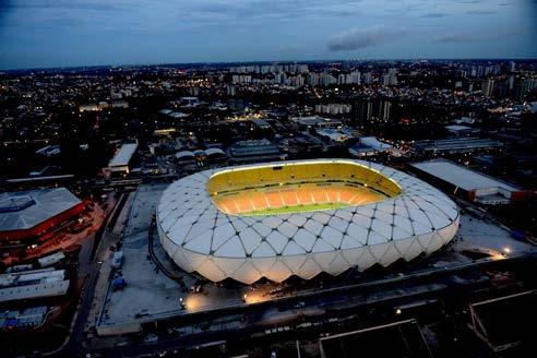 FIFA World Cup 2014 Stadionit Brasilia Amazonia areena rakennettu 2011-2014 Manauksessa Projekti pysyi