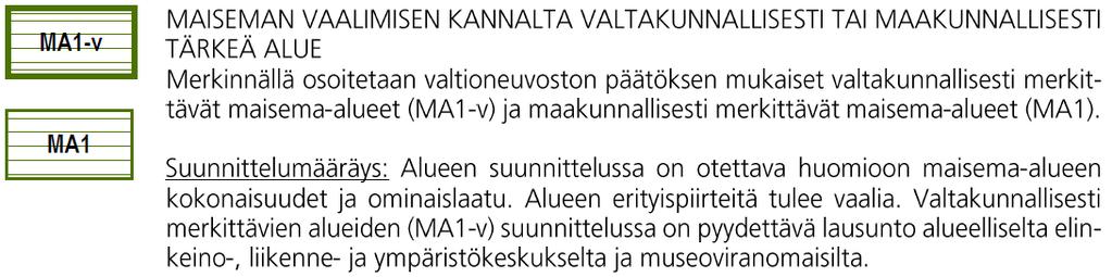 KUOPION KAUPUNKI Käärmelahden kylän osayleiskaava Maakuntakaavassa osoitetut yleiskaava-aluetta koskevat kohteet, merkinnät ja määräykset ovat seuraavat: Yleiset määräykset: Kohteet ja merkinnät: