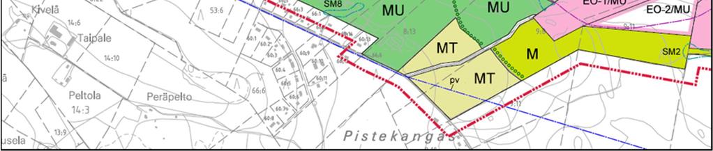 maanmittauslaitoksen ajantasaista maastotietokantaa ja