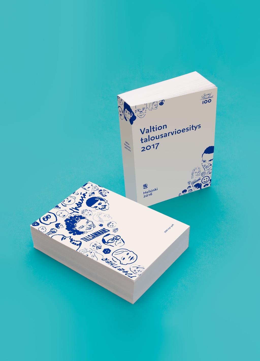 3. Kuka voi järjestää keräyksiä? Valtion vuoden 2017 talousarvioesityksen kansilehtien design hyödyntää Suomen kasvot -kuvituskonseptia.