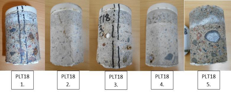 Toni Järviölä KUNTOTUTKIMUS 45/53 Laboratoriotutkimuksissa kaikista yhdeksästätoista poralieriönäytteestä määritettiin betonin karbonatisoitumissyvyys.