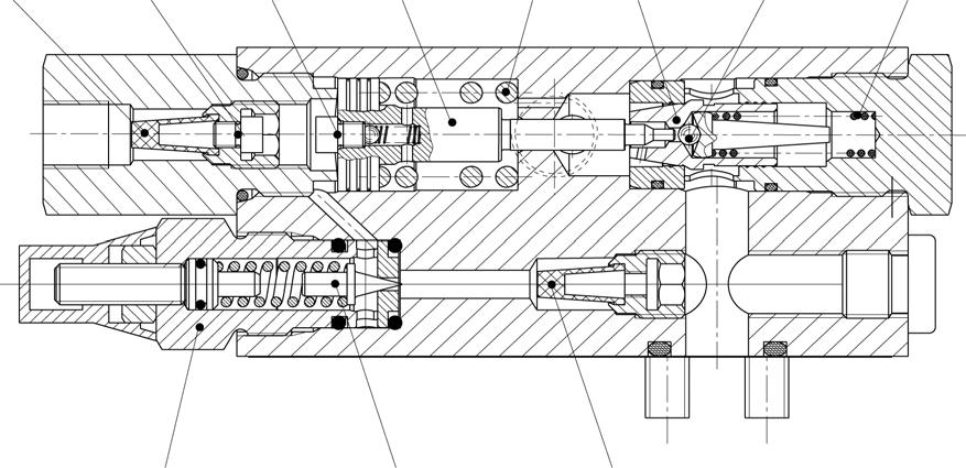 ucher Hydraulics Suodatin y-pass-suutin vausmäntä Jousi Säätökara Esiavauskuula Vastaventtiilijousi /1 M Paineenrajoitusventtiili Kartiokara Suodatin 9 Ominaiskäyrät (mitattu viskositeetilla 33 mm 2