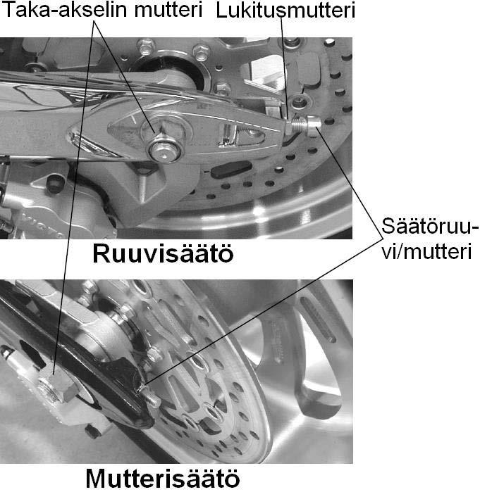 MOOTTORIPYÖRÄN HUOLTO Toisiovedon hihna Toisiovedon hihnan kireyden mittaaminen Sonic-mittalaitteella Jänne (Span): 658,3 mm Suositeltu kireys Leveys: 28 mm Hammer S: 32,3 Hz +/- 1 Hihnan massavakio