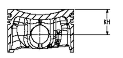5.3.2 Kampikoneisto Crank train Männän puristuskorkeus (Kuva 3) 28.0 mm Compression height of piston (Drawing 3) : 28.0 mm Männässä tulee olla 3 männänrengasta : - Ylimmän renkaan korkeus 0.92 mm - 2.