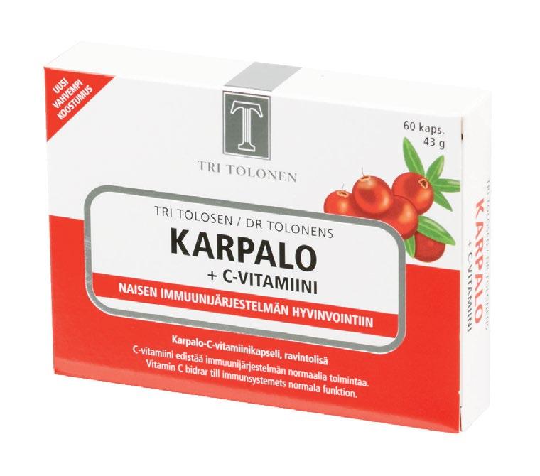 TRI TOLONEN KARPALO + C-VITAMIINI 60 kaps.