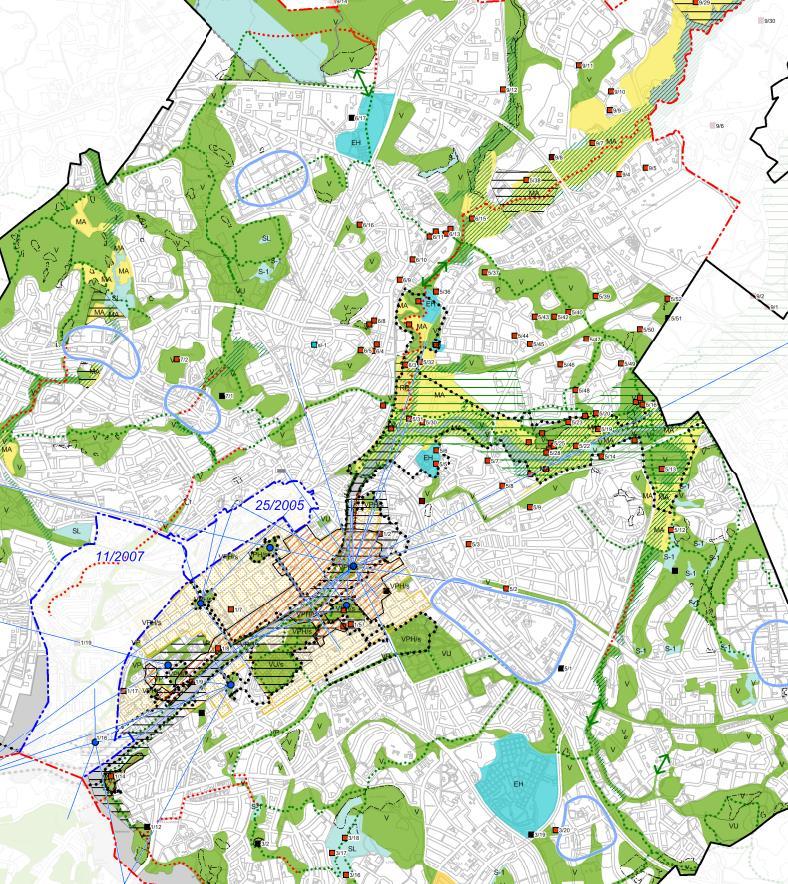 Pohjana viherverkkosuunnitelma Suosituksista yleiskaavamerkinnöiksi Hirvensalon osayleiskaava Yleiskaava 2029