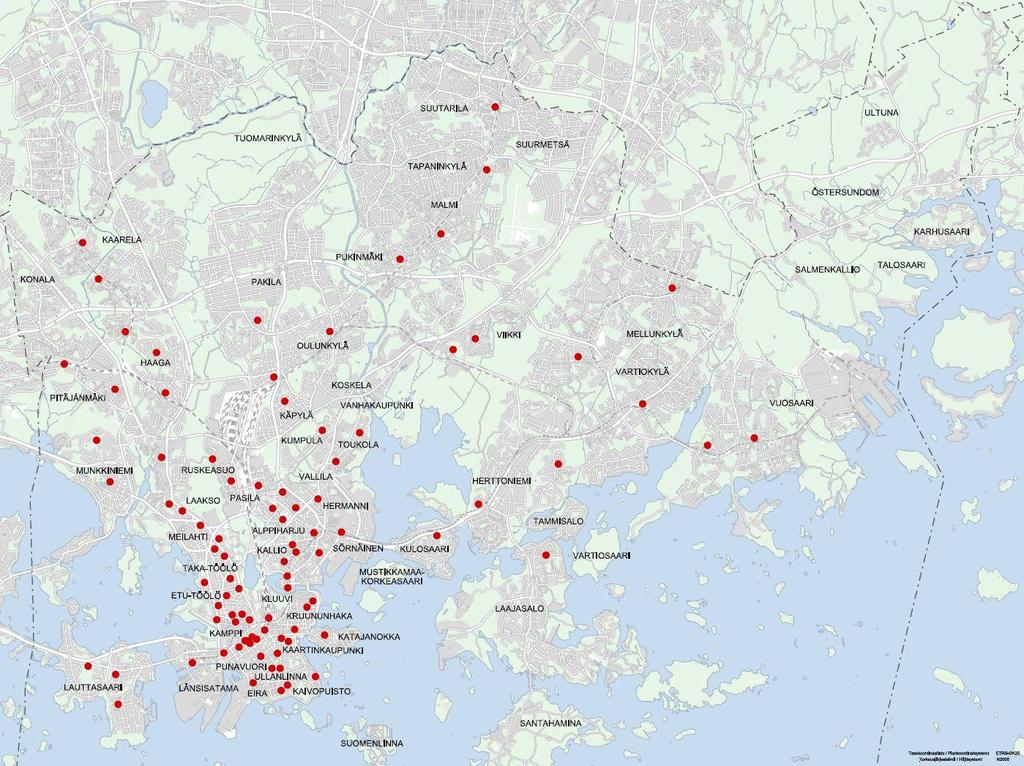 Yhteiskäyttöautojen varausjärjestelmän piirissä olevat