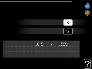 Voit myös määrittää käyttöveden lämpötilan korotusten aikavälin. Säätöalue on 1-90 vuorokautta. Tehdasasetus on 14 vrk.