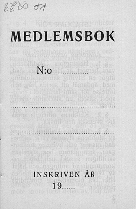 MEDLEMSBOK N:o