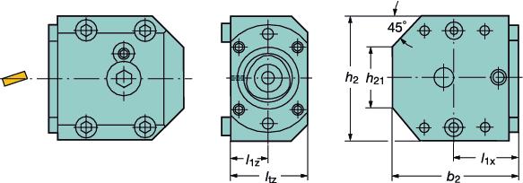 TOOLN SYSTEMS Coromant Capto Coromant Capto kiinnitysyksiköt Käsikäyttöiset kiinnitysyksiköt Erikoiskäyttökohteisiin epäkeskoakselikäyttöinen Malli 2090 uom: Maks. nestepaine on 80 baaria (1160 psi).