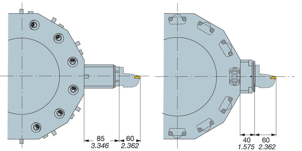 TOOLN SYSTEMS Coromant Capto Coromant Capto kiinnitysyksiköt Coromant Capto Disc nterface Vakiona loistava suorituskyky Coromant Capto Disk nterface -kiinnitys (CD) tuo työkalujen