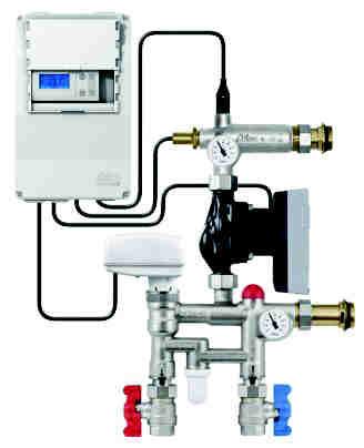 Kilma RF Evo Säätö- ja pumppupaketti lattialäitysjärjestelmän menolämpötilan säätöön Sopii alueille 60- m.