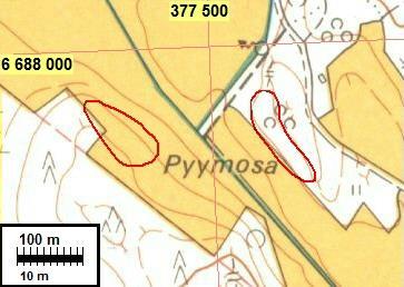 5 Ote peruskartasta vuodelta 1991 (Hämeenkylä 2043 01).