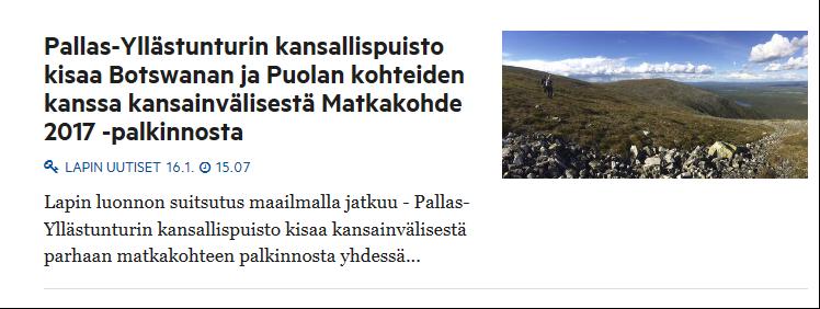 Näkyvyyttä ja arvostusta löytyy Maailmanlaajuinen matkailun asiantuntijajärjestö World Travel & Tourism Council jakaa vuosittain Tourism for Tomorrow