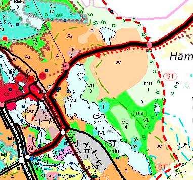 yksityinen maanomistus Maanomistustilanne, kaupungin maanomistus vihreällä 3.2 