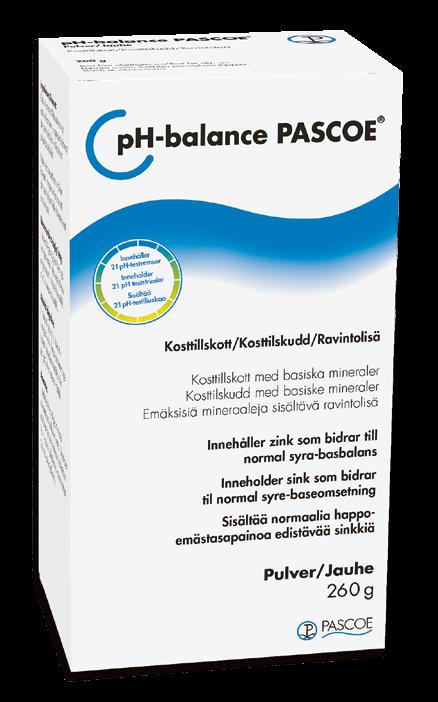 PH-BALANCE PASCOE Emäksisiä mineraaleja ja happoemästasapainoa tukevaa sinkkiä. Piristää, virkistää ja keventää oloa.