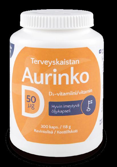 AURINKO D 50 μg TAI 100 μg Vahva, hyvin imeytyvä