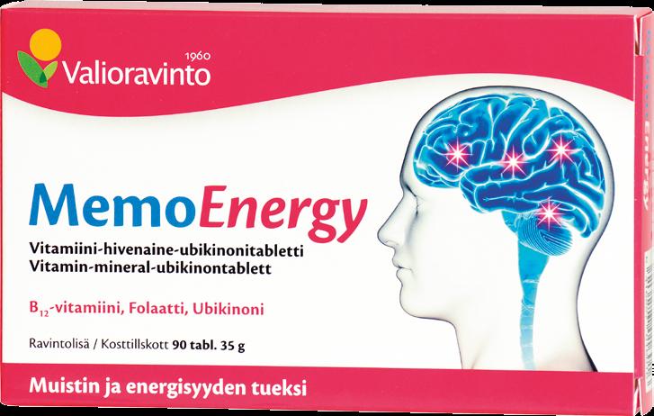 MEMOENERGY Sisältää huolella valitut ravinto- ja suoja-aineet